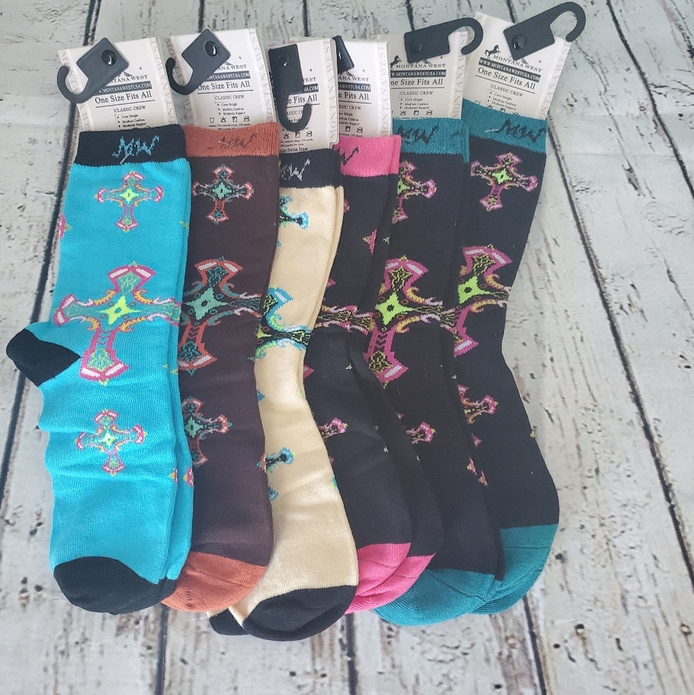 Montana West Classic Crew Sock 6 Pack
